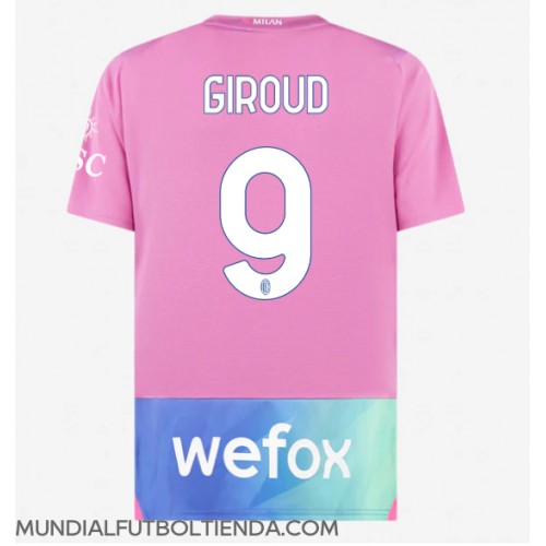 Camiseta AC Milan Olivier Giroud #9 Tercera Equipación Replica 2023-24 mangas cortas